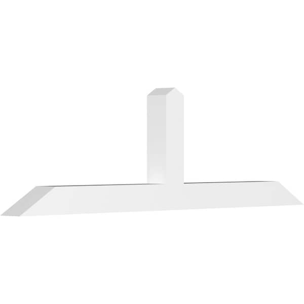 Ekena Millwork Portland Architectural Grade PVC Gable Bracket, 96"W x 28"H x 6"D x 6"F, 7/12 Pitch GBP096X28X0606POR00 - main